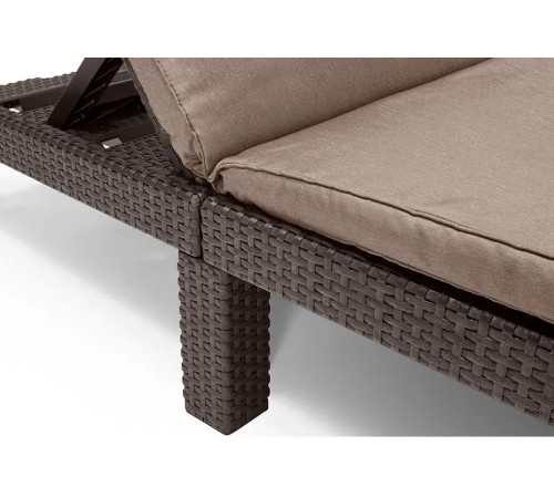 Шезлонг Keter Daytona Deluxe з матрацом, 195 х 65 х 25,5 см - коричневий