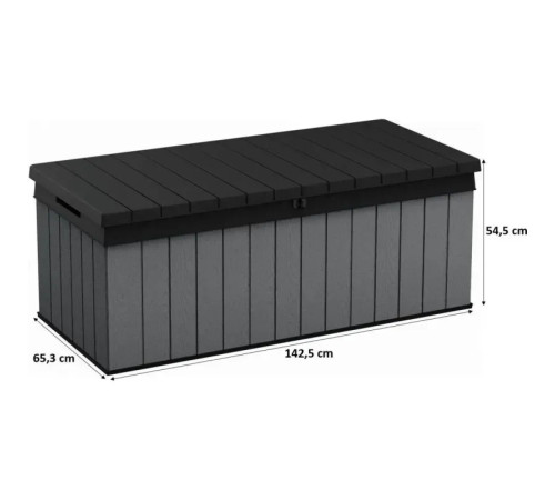 Скриня садова Keter Darwin 380 л, сіра