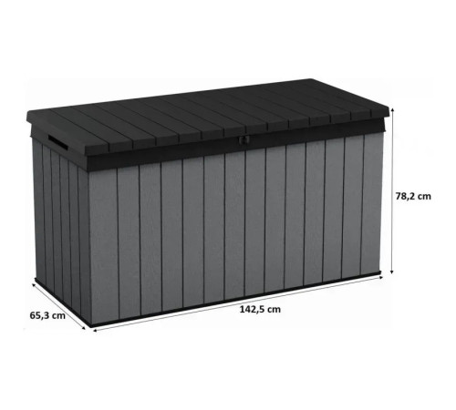 Скриня садова Keter Darwin 570 л, сіра
