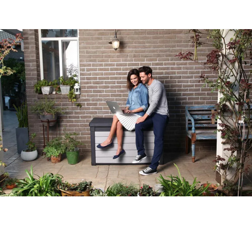 Скриня садова Keter Denali DuoTech 570 л, сіра