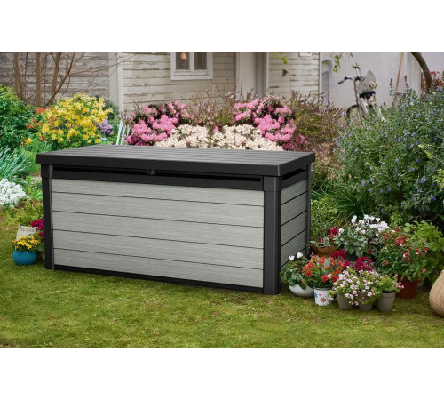 Скриня садова Keter Denali DuoTech 570 л, сіра