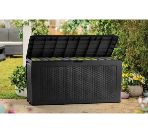 Скриня садова Keter Samoa Rattan 270 л, графіт