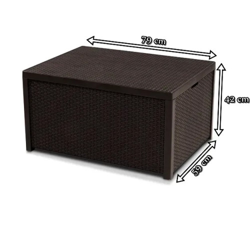 Стіл-скриня садова Keter Arica 79 х 59, графіт