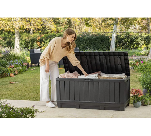 Скриня садова Keter Kentwood 350 л, графіт