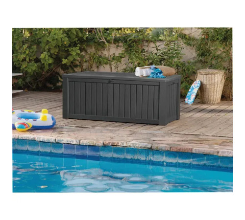 Скриня садова Keter ROCKWOOD 570 л, графіт