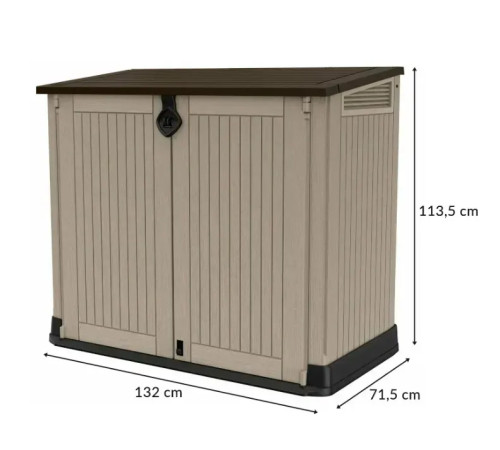 Шафа садова Keter Store-It-Out Midi 845 л, капучино