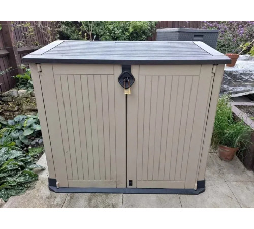 Шафа садова Keter Store-It-Out Midi 845 л, капучино