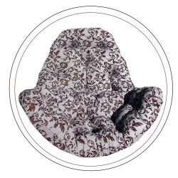 Подушка для крісла-кокона Greengard 10-31 130 х 110 х 8 см, біло-коричнева