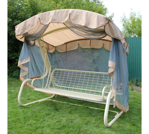 Тент з москітною сіткою Greengard для садової гойдалки Аланія, бежевий