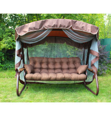 Тент з москітною сіткою Greengard для садової гойдалки Аланія, коричневий