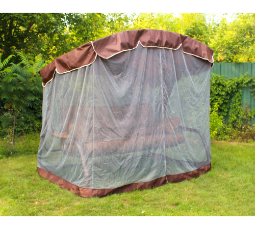 Тент з москітною сіткою Greengard для садової гойдалки Аланія, коричневий