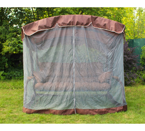 Тент з москітною сіткою Greengard для садової гойдалки Аланія, коричневий