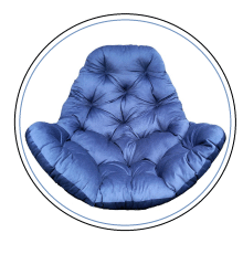 Подушка для крісла-кокона Greengard, 130 х 110 х 8 см, синя