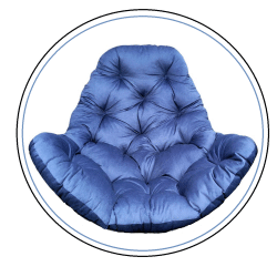 Подушка для крісла-кокона Greengard 10-36 130 х 110 х 8 см, синя