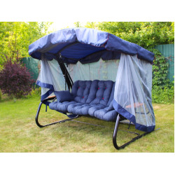 Тент з москітною сіткою Greengard для садової гойдалки Афіна, синій