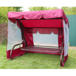 Тент з москітною сіткою Greengard для садової гойдалки Бордо, бордовий