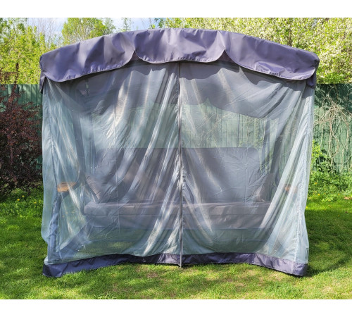 Тент москітною сіткою Greengard для садової гойдалки Чорна перлина, Граф, сірий