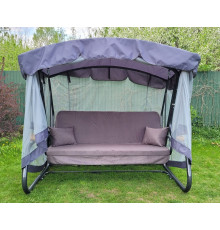 Тент москітною сіткою Greengard для садової гойдалки Чорна перлина, Граф, сірий