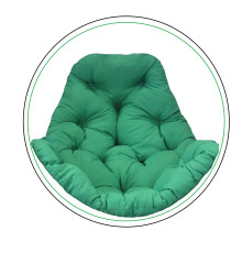 Подушка для крісла-кокона Greengard 130 х 110 х 8 см, зелена