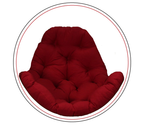 Подушка для крісла-кокона Greengard 130 х 110 х 8 см, червона