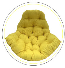 Подушка для крісла-кокона Greengard 130 х 110 х 8 см, жовта