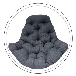 Подушка для крісла-кокона Greengard 130 х 110 х 8 см, сіра