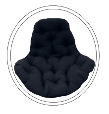Подушка для крісла-кокона Greengard 130 х 110 х 8 см, чорна
