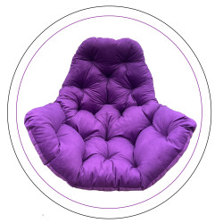 Подушка для крісла-кокона Greengard 130 х 110 х 8 см, фіолетова