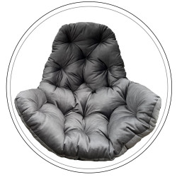 Подушка для крісло-кокона Greengard 130 х 110 х 8 см, сіра