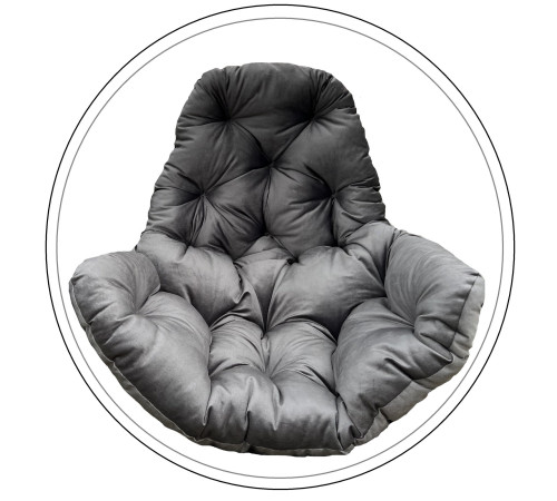 Подушка для крісло-кокона Greengard 130 х 110 х 8 см, сіра