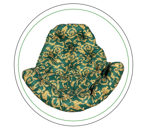 Подушка для крісла-кокона Greengard 130 х 110 х 8 см, зелена