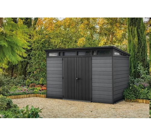 Будиночок садовий Keter Cortina 2.0 342 х 216 х 226 см, темно-сірий