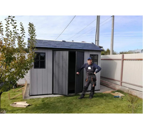 Будиночок садовий Keter OAKLAND 1175 SD 350 х 229 х 254 см, коричнево-сірий