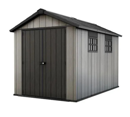 Будиночок садовий Keter OAKLAND 7511 229см х 350 х 242 см, коричнево-сірий