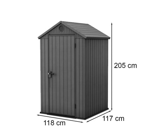 Будиночок садовий Keter Darwin 118 х 117 х 205 см, сірий