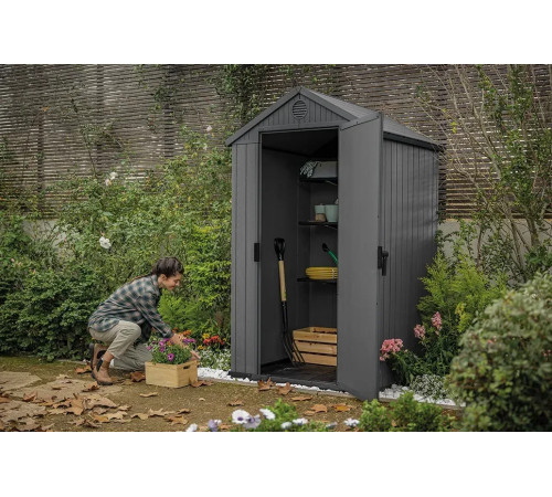 Будиночок садовий Keter Darwin 118 х 117 х 205 см, сірий