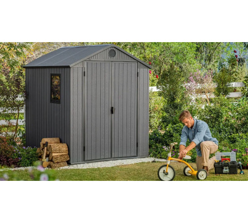 Будиночок садовий Keter Darwin 182 х 190 х 221 см, сірий