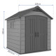 Будиночок садовий Keter Premier 759 228 х 223 х 252 см, сірий