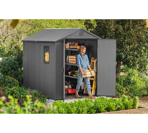 Будиночок садовий Keter Darwin 244 х 190 х 221 см, графіт
