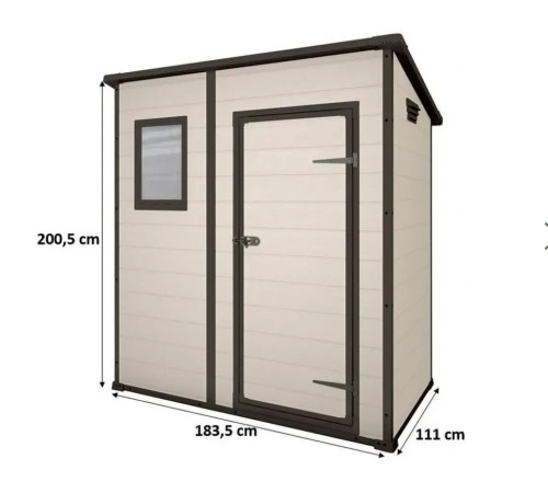 Будиночок садовий Keter MANOR PENT 183 х 111 х 200,5 см, бежевий