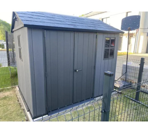 Будиночок садовий Keter Newton Plus 230 х 287 х 246 см, сірий