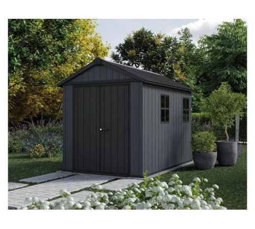 Будиночок садовий Keter Newton Plus 230 х 287 х 246 см, сірий