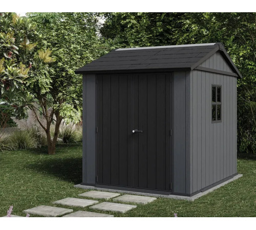Будиночок садовий Keter Newton Plus 230 х 224 х 246 см, сірий