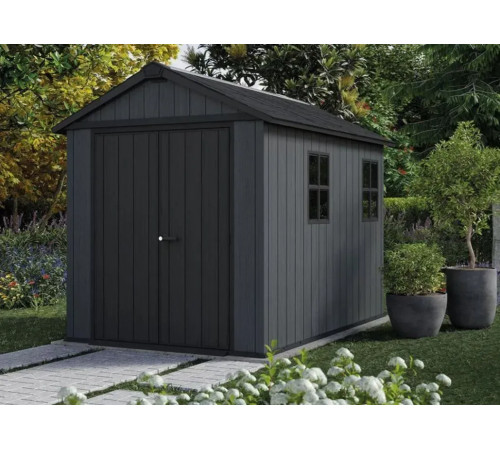 Будиночок садовий Keter Newton Plus 230 х 224 х 246 см, сірий