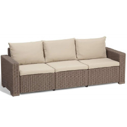 Диван садовий Keter California 3-місний з подушками, капучино