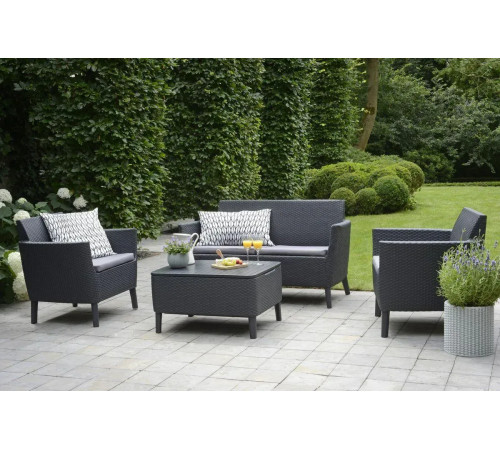 Диван садовий Keter Salemo 2-місний, графіт