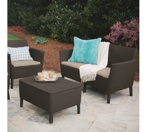 Диван садовий Keter Salemo 2-місний, коричневий