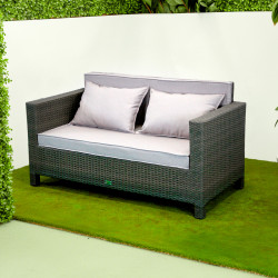 Диван садовий Greengard Класик 2-місний з подушками, сірий