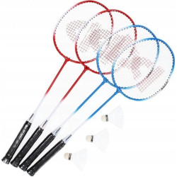 Набір для бадмінтону DONNAY 9 ел, червоно-блакитний