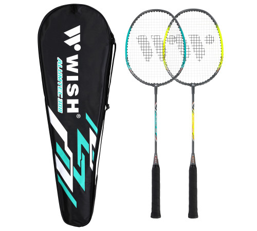 Ракетки для бадмінтону WISH ALUMTEC 308, жовто-блакитний